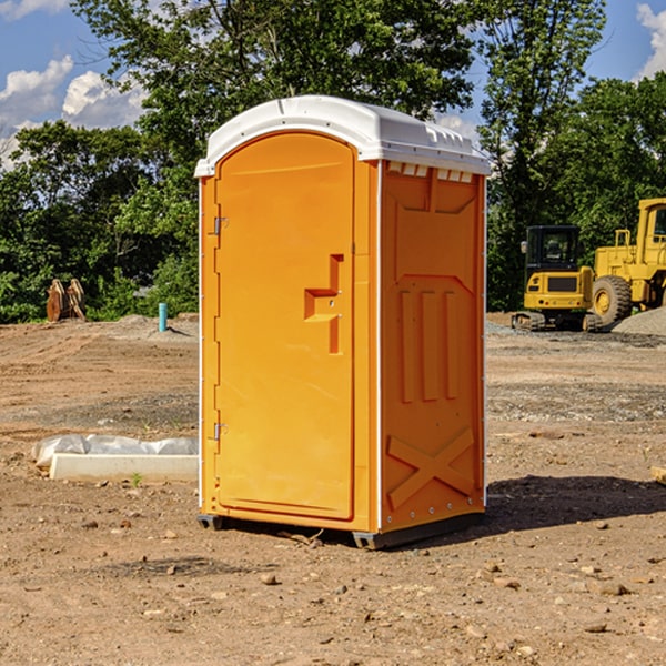 how often are the porta potties cleaned and serviced during a rental period in Giles County